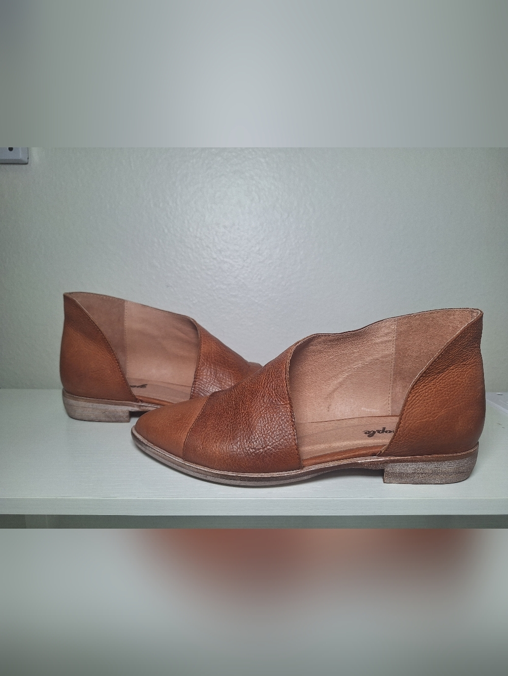 Free People Royale Brown Leather Flats